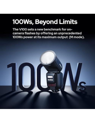 Flash Inalámbrico Godox V100N 100Ws para Cámara Nikon