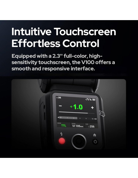 Flash Inalámbrico Godox V100N 100Ws para Cámara Nikon