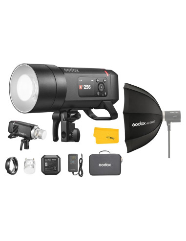 Flash Estroboscópico Godox AD400 Pro II 400Ws con Softbox