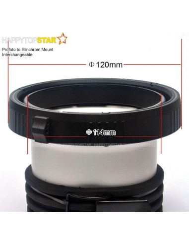 Adaptador Profoto a Elinchrom para Flash de Estudio 270g