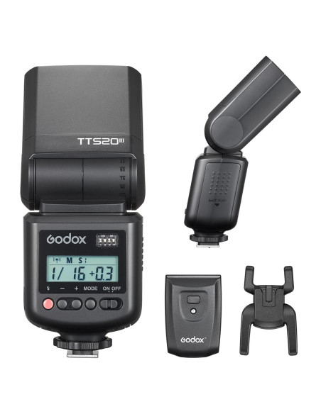 Flash Godox TT520III para Cámara - 33 GN, Inalámbrico 433MHz