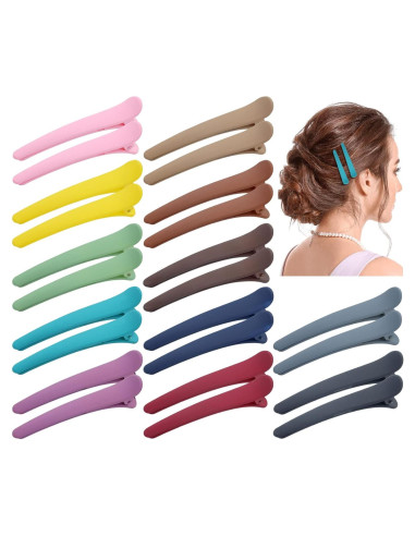 Paquete de 24 Clips de Cabello Plásticos Antideslizantes Dizila