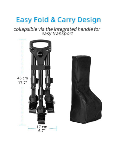 Carro de Trípode Cayer TD03 Alta Resistencia 30kg Ruedas 7.6cm