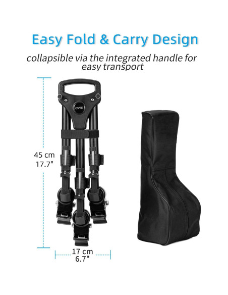 Carro de Trípode Cayer TD03 Alta Resistencia 30kg Ruedas 7.6cm