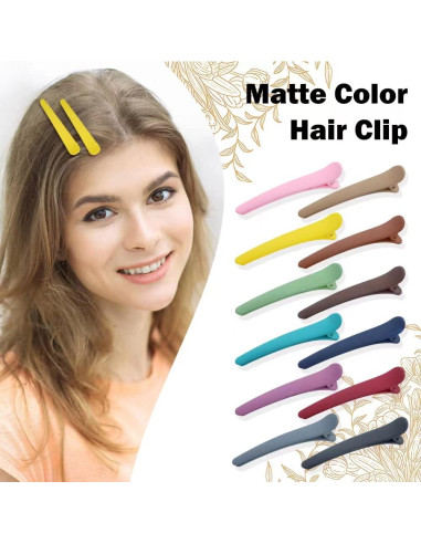 Paquete de 24 Clips de Cabello Plásticos Antideslizantes Dizila