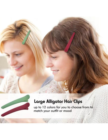 Paquete de 24 Clips de Cabello Plásticos Antideslizantes Dizila