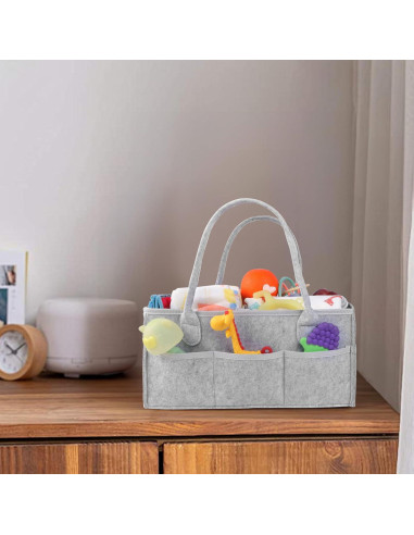 Organizador de Pañales PHILORN Gris 38x23x18 cm con Divisores