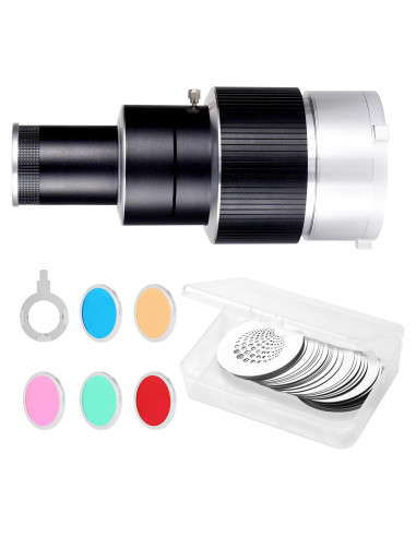 Snoot Óptico Profesional YSKE con Montura Bowens y 35 Gobos