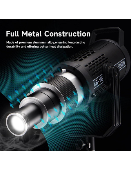 Snoot Óptico Profesional YSKE con Montura Bowens y 35 Gobos