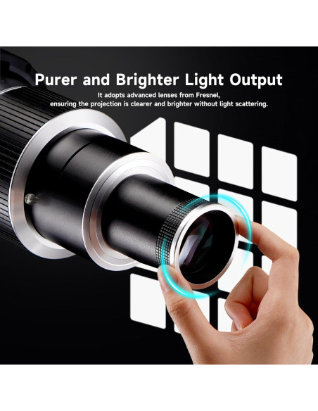 Snoot Óptico Profesional YSKE con Montura Bowens y 35 Gobos