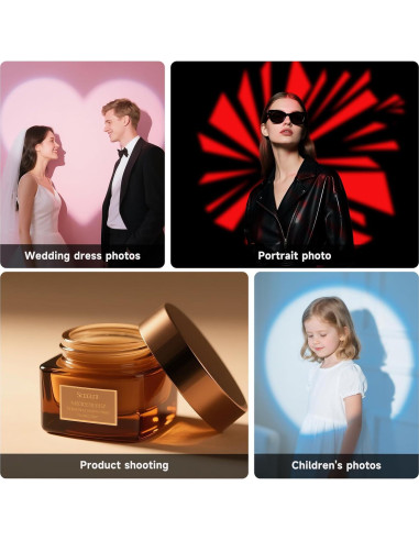 Snoot Óptico Profesional YSKE con Montura Bowens y 35 Gobos