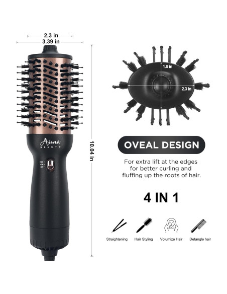 Cepillo Secador de Cabello Aima Beauty 4 en 1 Doble Voltaje