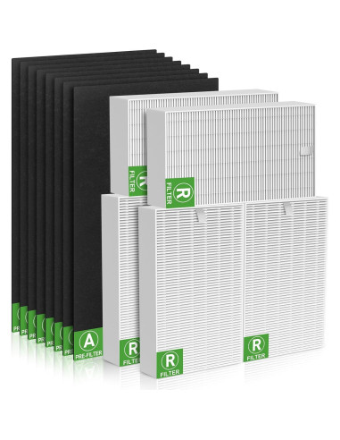 Paquete de 6 Filtros HEPA HPA300 + 8 Pre-Filtros Honeywell