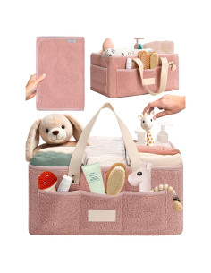 Organizador de Pañales Toodly Rosa con Almohadilla Cambiadora