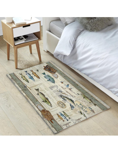 Alfombra de Área Citari 91x61 cm Antideslizante Lavable