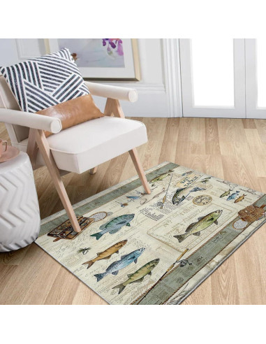 Alfombra de Área Citari 91x61 cm Antideslizante Lavable