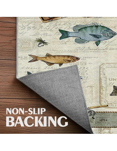 Alfombra de Área Citari 91x61 cm Antideslizante Lavable