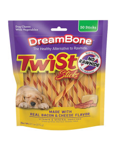 Palitos Torcidos DreamBone 50 Unidades Sabor Tocino y Queso