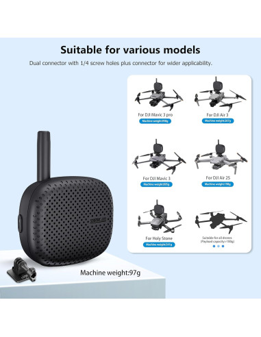 Altavoz Drone STARTRC Megáfono Inalámbrico 3000m para Drones