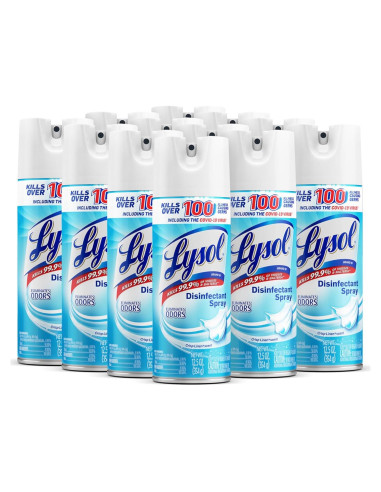 Spray Desinfectante Lysol Lino Fresco 354 ml Pack 12