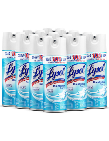 Spray Desinfectante Lysol Lino Fresco 354 ml Pack 12