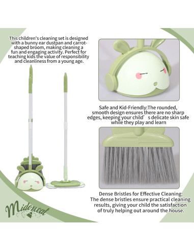 Juego de Limpieza para Niños Midoneat 6 Piezas Verde