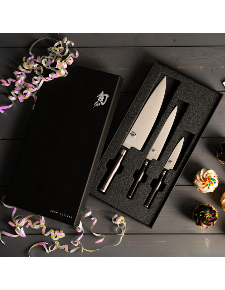 Conjunto de cuchillos Shun Classic 3 piezas - Acero Damasco