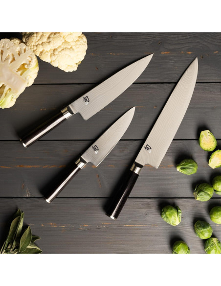 Conjunto de cuchillos Shun Classic 3 piezas - Acero Damasco