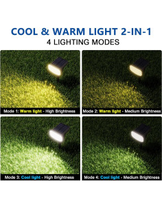 Luces Solares JEJOT para Exteriores IP65, 2 Paquete, 48 LEDs 2