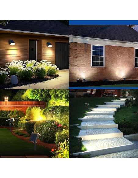 Luces Solares JEJOT para Exteriores IP65, 2 Paquete, 48 LEDs
