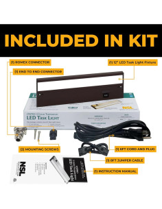 Iluminación LED Bajo Gabinete NSL 23 cm Bronce Regulable 2