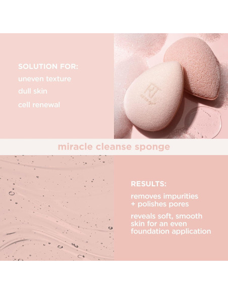 Esponja de Limpieza Facial Real Techniques con Probioticos 1 Unidad