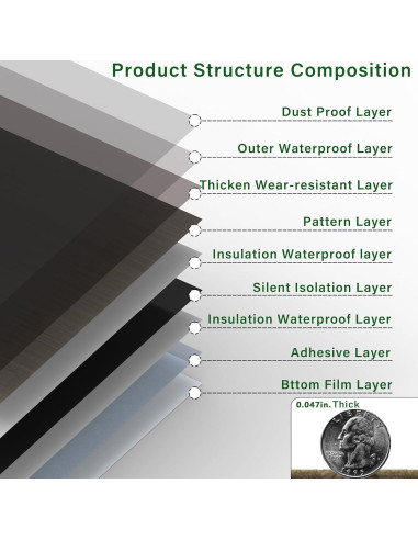 Paquete de 10 baldosas autoadhesivas ZRJT 30.48x30.48 cm mármol blanco