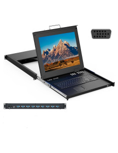 Consola KVM LCD 17" MT-VIKI 8 Puertos VGA Rack 1U