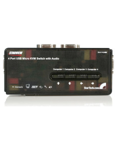 Conmutador KVM USB 4 Puertos StarTech SV411KUSB con Cables