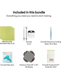 Kit de Inicio Cricut - Vinilo Removible, Herramientas y Alfombrillas 2
