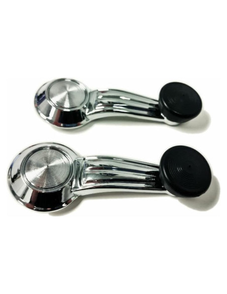 Juego de Manivelas de Ventana Pirate Mfg 1967-76 con Perillas Negras