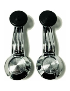 Juego de Manivelas de Ventana Pirate Mfg 1967-76 con Perillas Negras 2