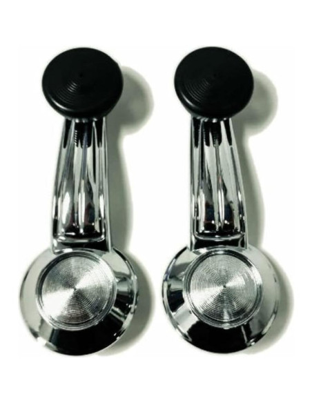 Juego de Manivelas de Ventana Pirate Mfg 1967-76 con Perillas Negras