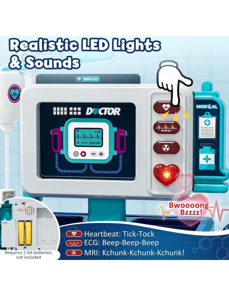 Kit de Juego de Doctor Lehoo para Niños 3-5 Años con Carrito