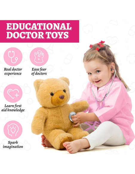 Kit de Doctor de Juguete Phobby para Niños 3-5 Años con Estetoscopio