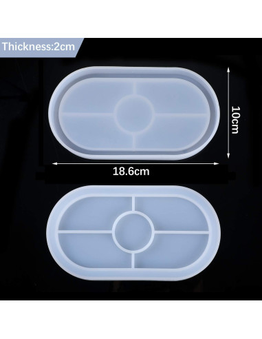 Molde de Silicona Ovalado Willbond para Resina - 2 Piezas