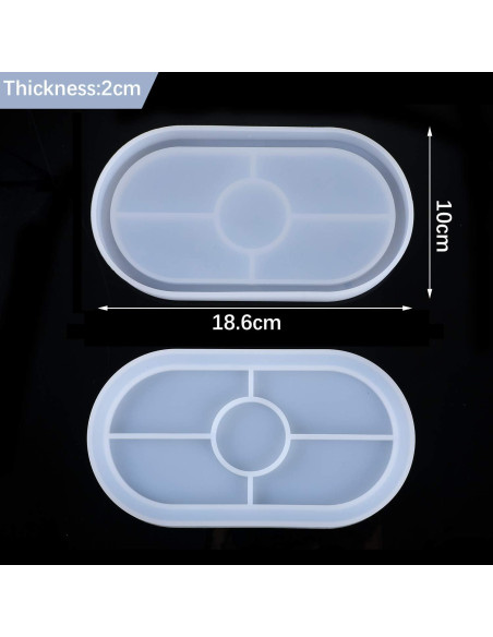 Molde de Silicona Ovalado Willbond para Resina - 2 Piezas