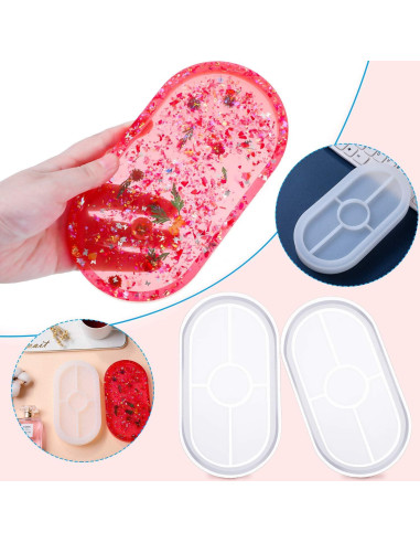 Molde de Silicona Ovalado Willbond para Resina - 2 Piezas