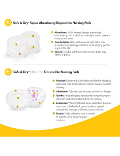 Almohadillas de Lactancia Medela Súper Absorbentes 60 Unidades 2