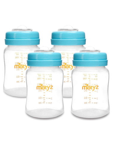Matyz 4 Botellas Almacenamiento Leche Materna 170g Boca Ancha