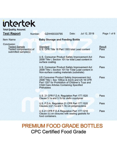 Matyz 4 Botellas Almacenamiento Leche Materna 170g Boca Ancha