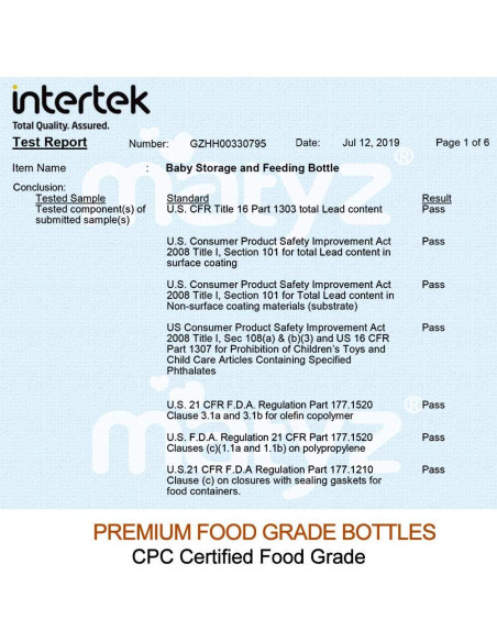 Matyz 4 Botellas Almacenamiento Leche Materna 170g Boca Ancha