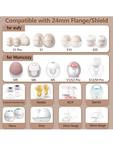 Inserto de Brida 21mm IVARONAL para Extractores de Leche