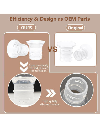 Inserto de Brida 21mm IVARONAL para Extractores de Leche